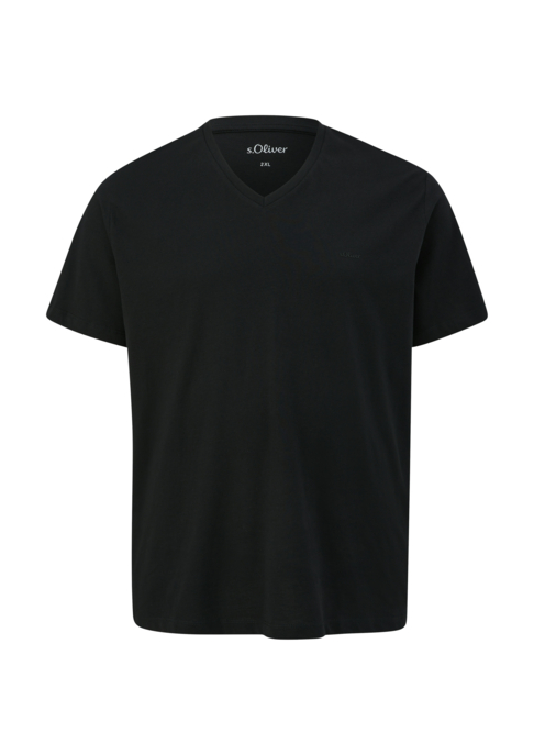 S.Oliver T-Shirt Uomo In Design Strutturato - Tinta Unita Con Tasca Sul Petto