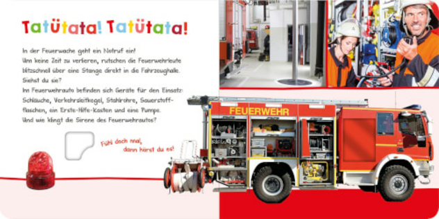 Sound- und Fühlbuch "Hör mal rein - Feuerwehr"