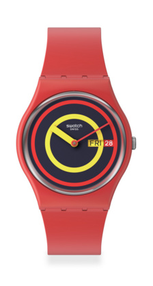 Uhr "Swatch Concentric Red"