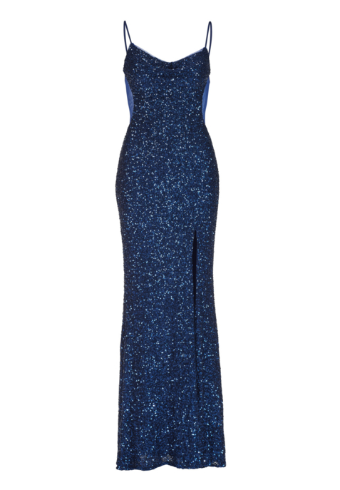 Slipdress mit transparenter Rückenpartie