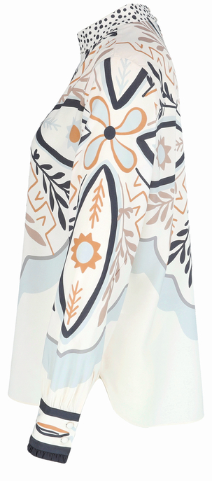 Bluse "grey creamy multi"