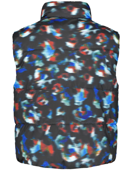 Kurze Steppweste mit Stehkragen