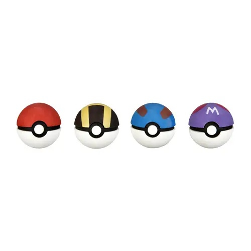 4 3D Radierer in Pokemon Ball Form