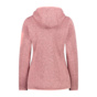 Schwere Fleecejacke Knit-Tech in melierter Optik mit Kapuze