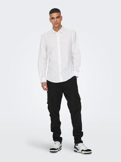 ONSCAIDEN LS SOLID LINEN SHIRT NOOS