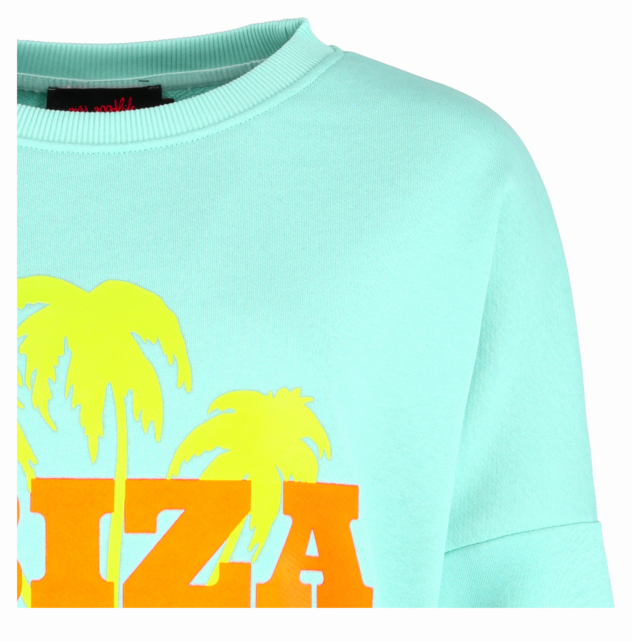 Ibiza-Style Damen-Sweatshirt mit Neon-Druck