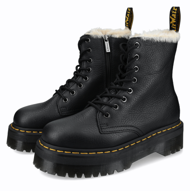 Black Dr Martens Ankle Boots GefÃ¼ttert Martens Jadon Doc Martens