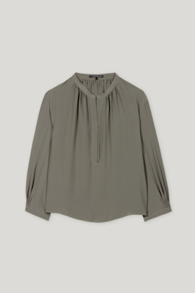 Tunika-Bluse aus Seiden-Mix