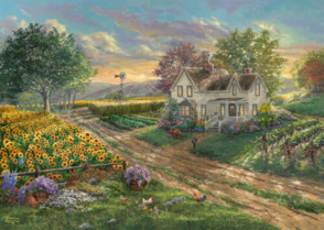  PU1000 Kinkade Sonnenblumen-