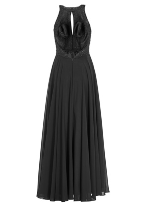 Abendkleid mit Stickerei und Cut-Out