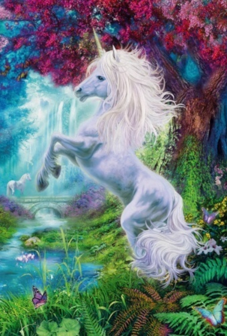 Puzzle "Einhorn im verzauberten Garten", 60 Teile
