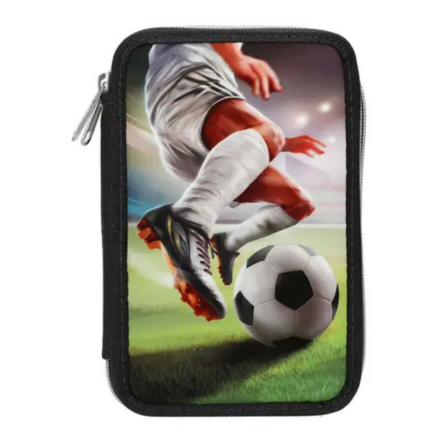 2 Fach-Federtasche "Action World - Fußball"