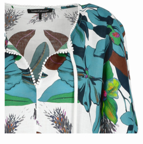 Tunikakleid mit Hawaii-Print