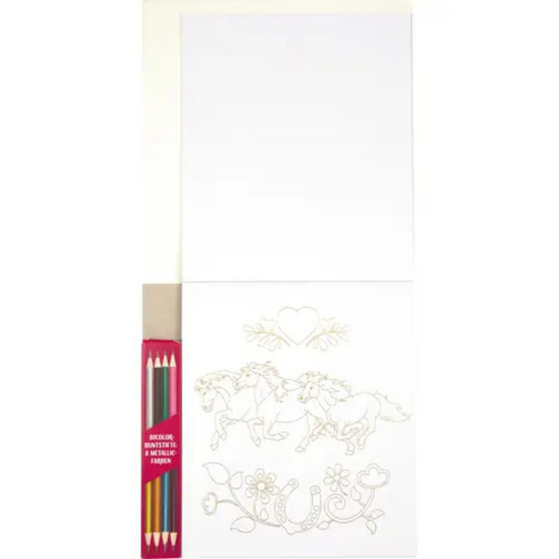 Metallic-Malen mit Bicolor-Buntstiften -