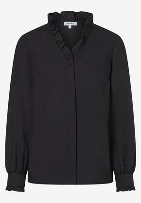 Bluse mit Rüschenkragen