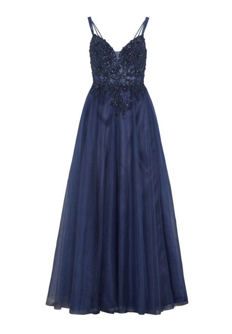 Abendkleid aus besticktem Tüll
