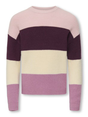 KOGSANDY L/S STRIPE PULLOVER KNT NO