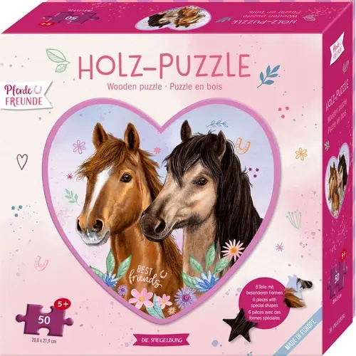 Holz-Puzzle (50 T.) - Pferdefreunde