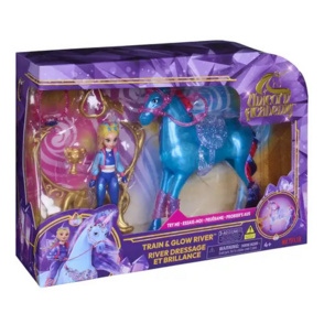 Unicorn Academy-Puppenset "Train & Glow River"