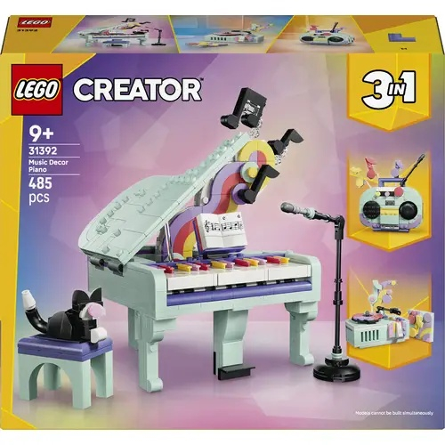 31392 Deko-Klavier mit Katze