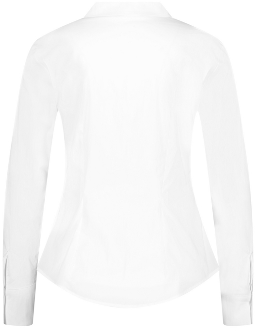 Klassische Hemdbluse aus Baumwoll-Stretch