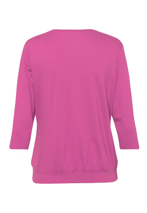 Blusenshirt mit unterlegtem Vorderteil