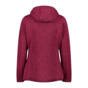 Schwere Fleecejacke Knit-Tech in melierter Optik mit Kapuze