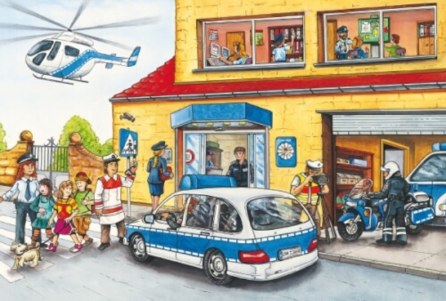 Puzzle "Feuerwehr & Polizei", 3x24 Teile