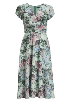 Cocktailkleid "aus floral bedrucktem Scuba"