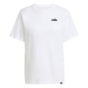 T-Shirt "Slide-Tee"Dieses adidas T-Shirt ist für alle, die gerne Eindruck machen. Der Baumwolljersey sorgt für Tragekomfort, egal ob unterwegs oder einfach zu Hause. Die kleine Grafik eines klassischen adidas Slides ist ein verspieltes Markensymbol.