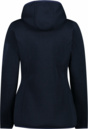 Schwere Fleecejacke Knit-Tech in melierter Optik mit Kapuze