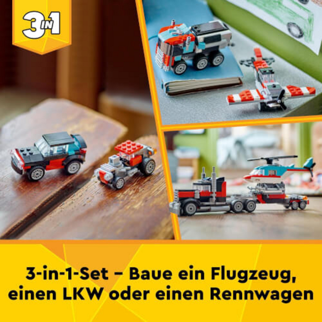 Creator "Tieflader mit Hubschrauber", 31146