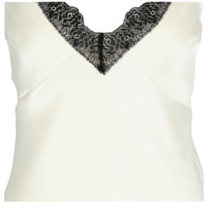 Satin-Top mit Spitze