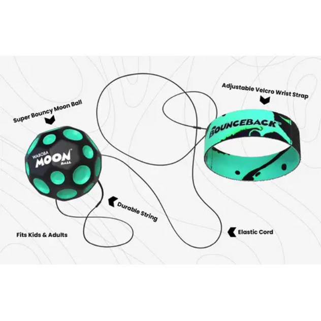 Waboba "Bounceback X Moon Ball", sortiert