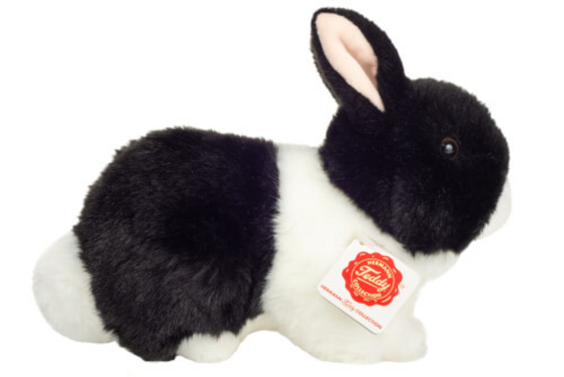 Kuscheltier "Hase schwarz-weiß", 23 cm