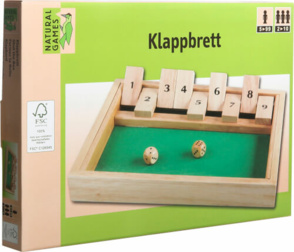 Natural Games Klappbrett, Brettspiel, 3-teilig, für 2-10 Spieler, ca. 27x19x3,3 cm, ab 5 Jahren