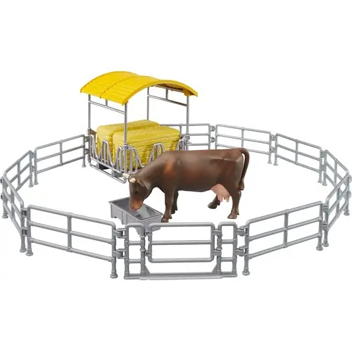 Landwirtschafts-Zubehör "Heuraufe mit Zäunen und Trog"
