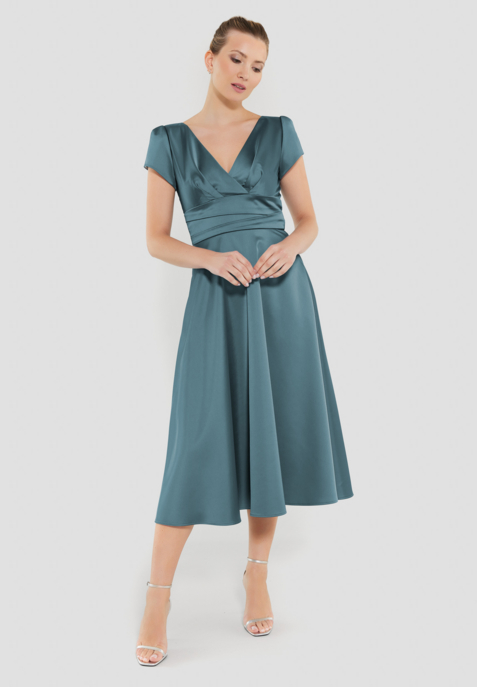 Cocktailkleid aus Stretch Satin
