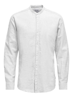 ONSCAIDEN LS SOLID LINEN MAO SHIRT NOOS