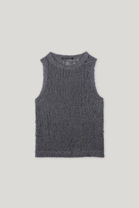 Top aus Bouclé-Garn 