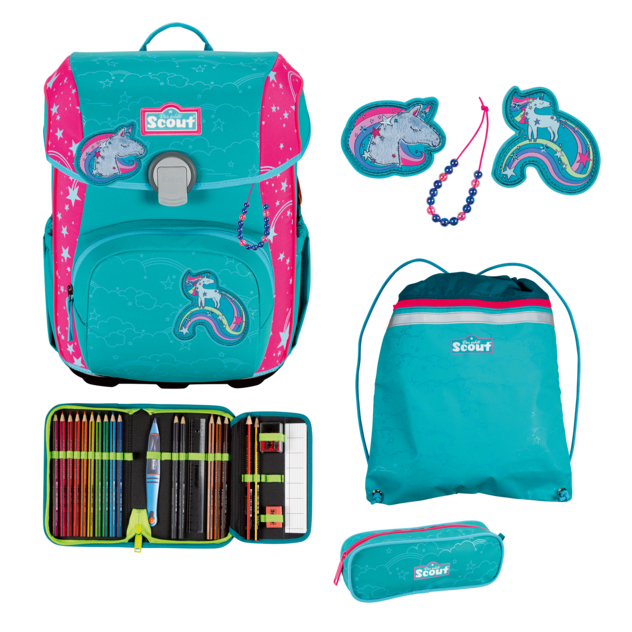 Schulranzen-Set "Neo Exklusiv Superflash Extreme Unicorn"