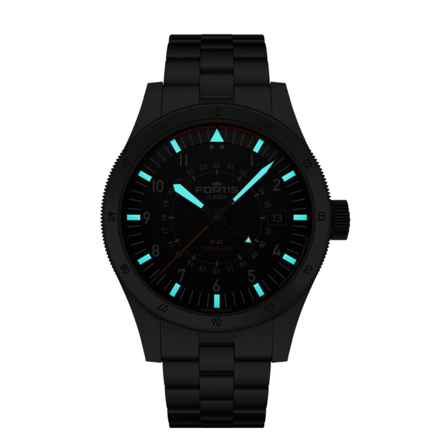 Uhr "FLIEGER F-43 TRIPLE-GMT"