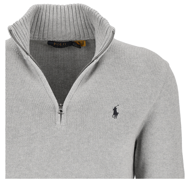 Baumwollpullover mit Reißverschluss