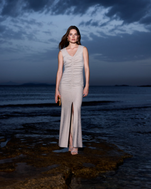 Abendkleid "Glitzerjersey"