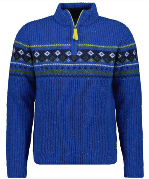 Mock neck jacquard