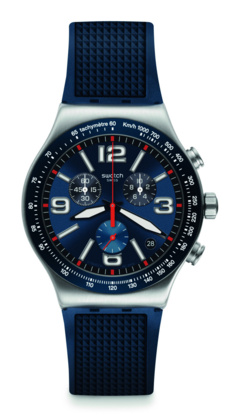 Uhr "Blue Grid"