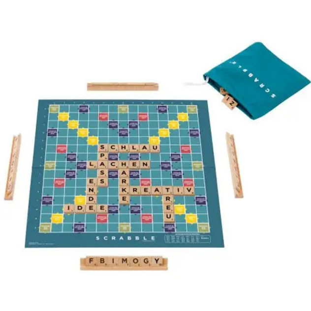 Familienspiel "Scrabble Original (Holz)", 2in1