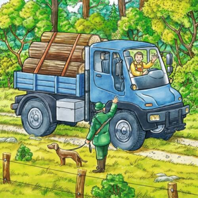 Puzzle "Große Landmaschinen", 3x49 Teile