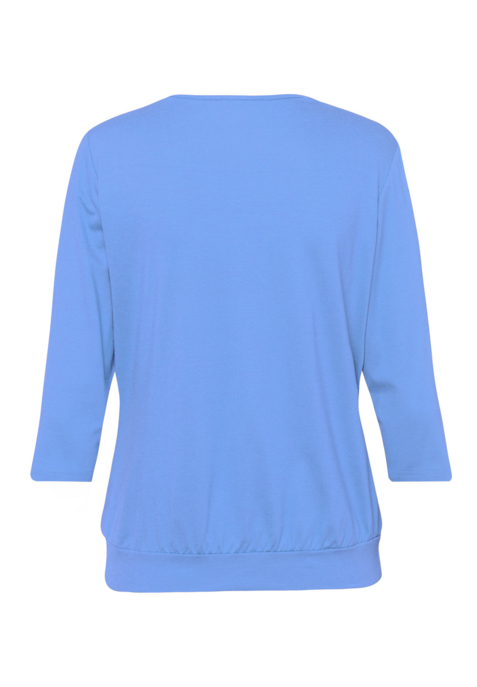 Blusenshirt mit unterlegtem Vorderteil