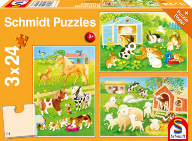 Kinderpuzzle "Niedliche Haustiere"